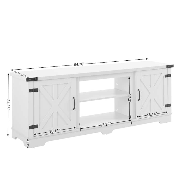 Modern Farmhouse TV Media Stand,Home Entertainment Console