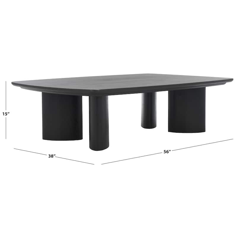 SAFAVIEH Couture Barnard Rectangle Wood Coffee Table - 56"W x 38"D x 15"H