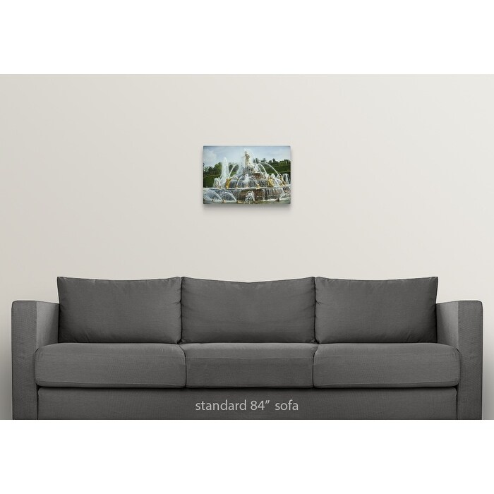 Fountain In A Garden Bassin De Latone Versailles Paris Ile De France France Canvas Wall Art