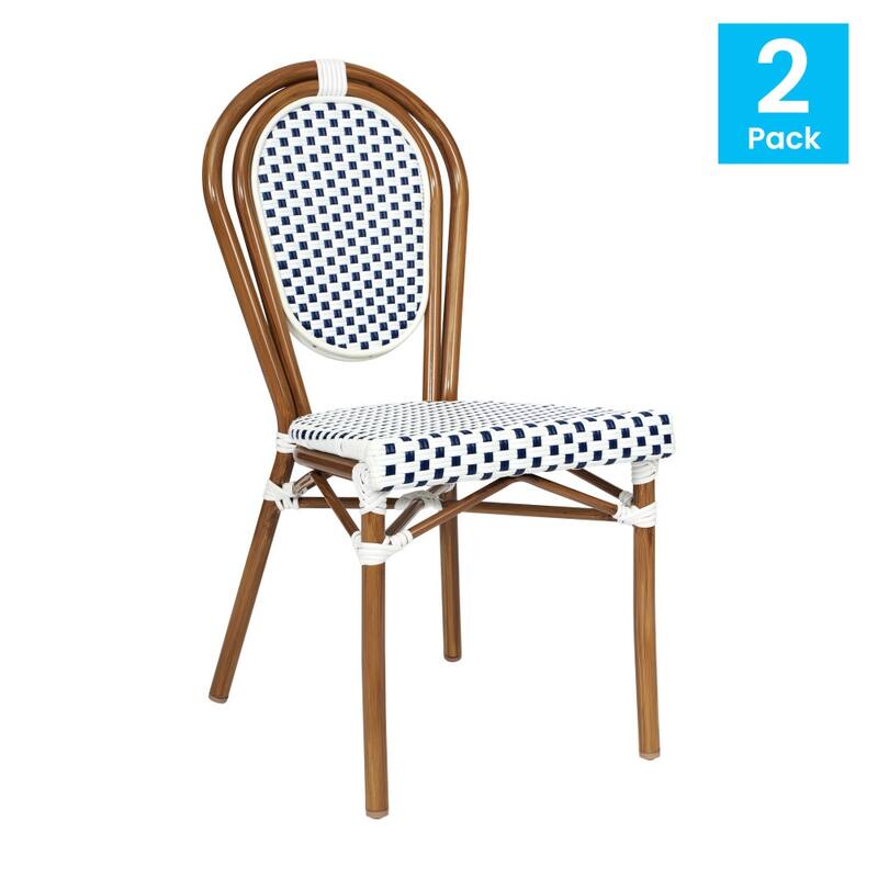 Stacking Bistro Chairs with Metal Frames