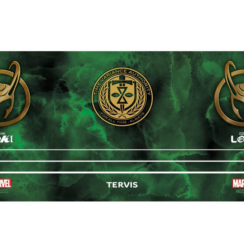 Tervis Traveler Traveler Marvel Loki Green Crest Triple Walled Insulated Travel Tumbler, Stainless Steel