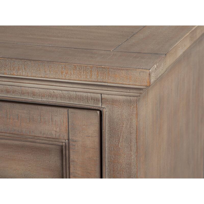Magnussen Home Paxton Place Dovetail Grey Buffet - 66''W x 19''D x 36''H