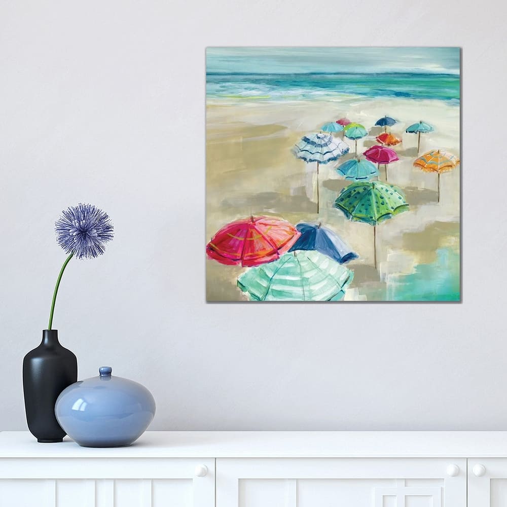 iCanvas "Umbrella Beach I" by Carol Robinson Canvas Print