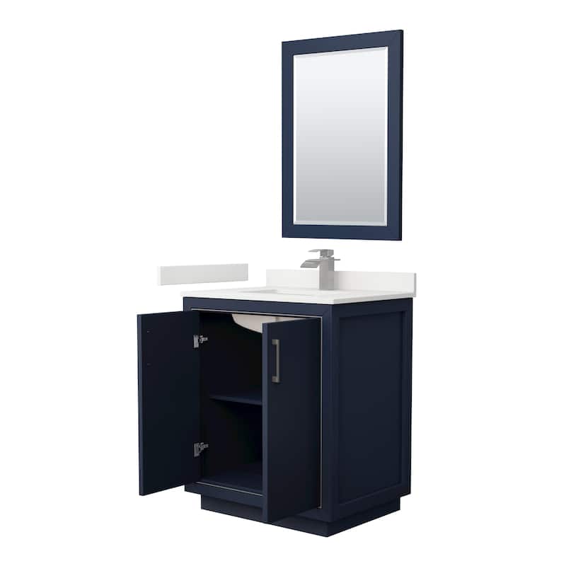 Icon 30-inch Single Vanity, Quartz Top, 24-inch Mirror