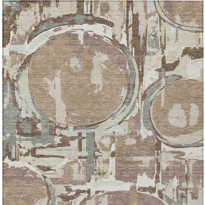 HomeRoots Geometric Transitional Rectangle Outdoor Rug