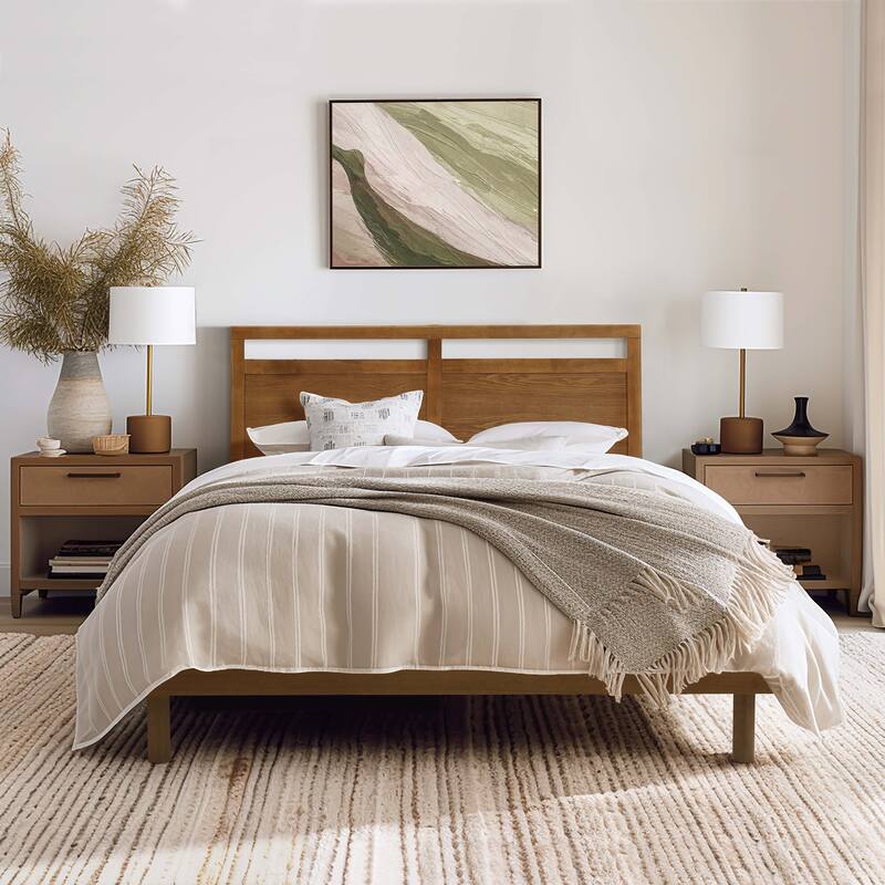 Farmhouse Double Panel Wood Headboard, King or Queen