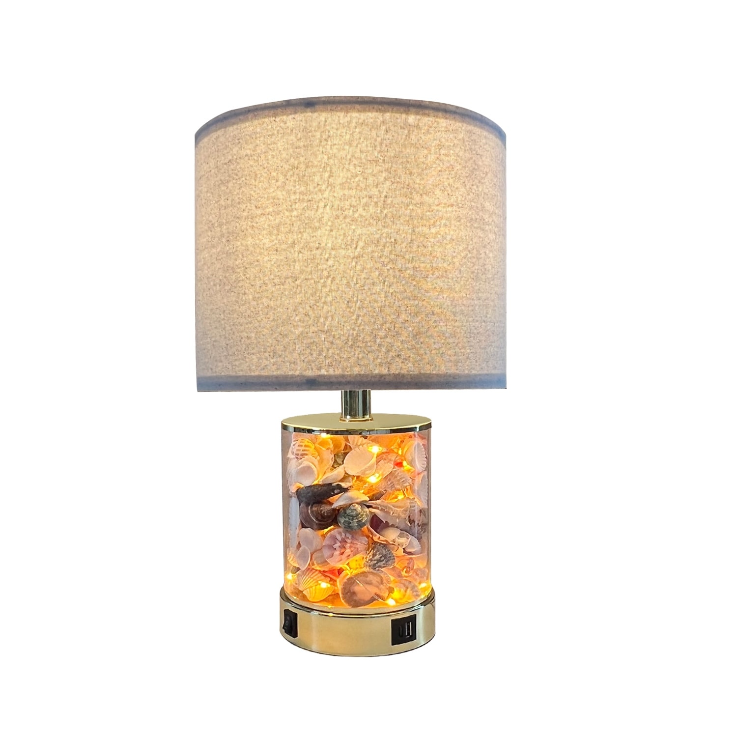 19 inch Seashell Table lamp with night lights 19 inch On Sale Bed Bath Beyond 37170049