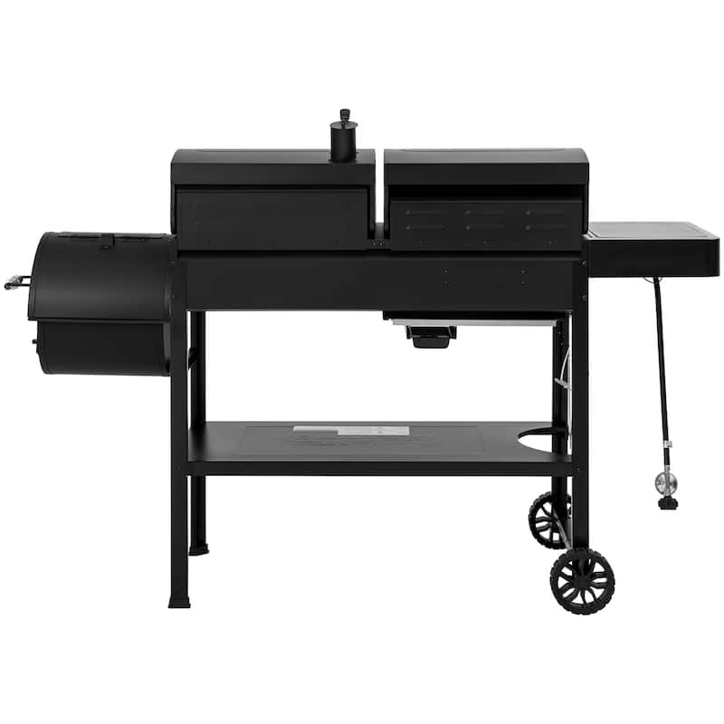 Royal Gourmet 2-Burner Gas and Charcoal Combo Grill with Offset Smoker