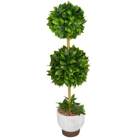 Green Plastic Contemporary Artificial Foliage - 9 x 8 x 27