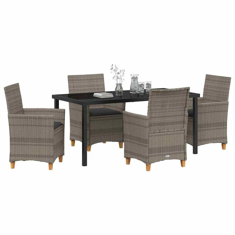vidaXL Garden Dining Set Poly Rattan