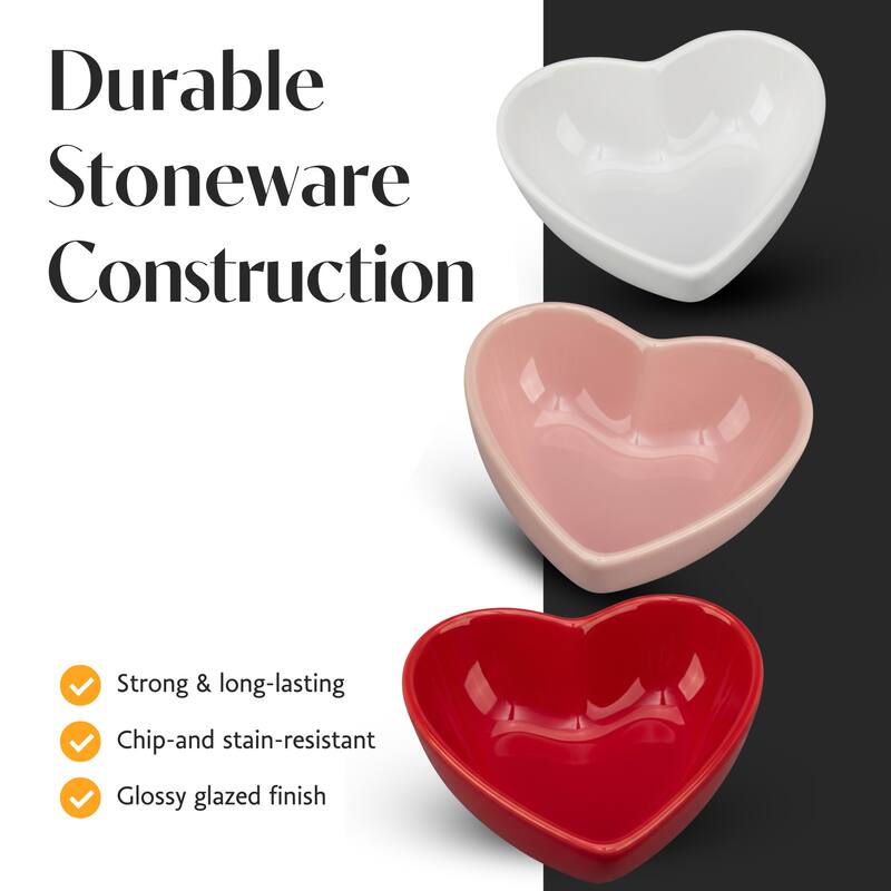 BIA Cordon Bleu Set of 3 Heart Dishes - 6 oz