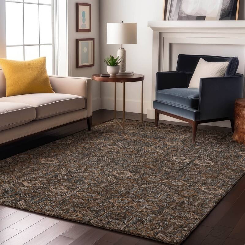 Premium Washable Super Soft Boho Global Mayfield Rug - Chocolate - 3' x 5' - Rectangle