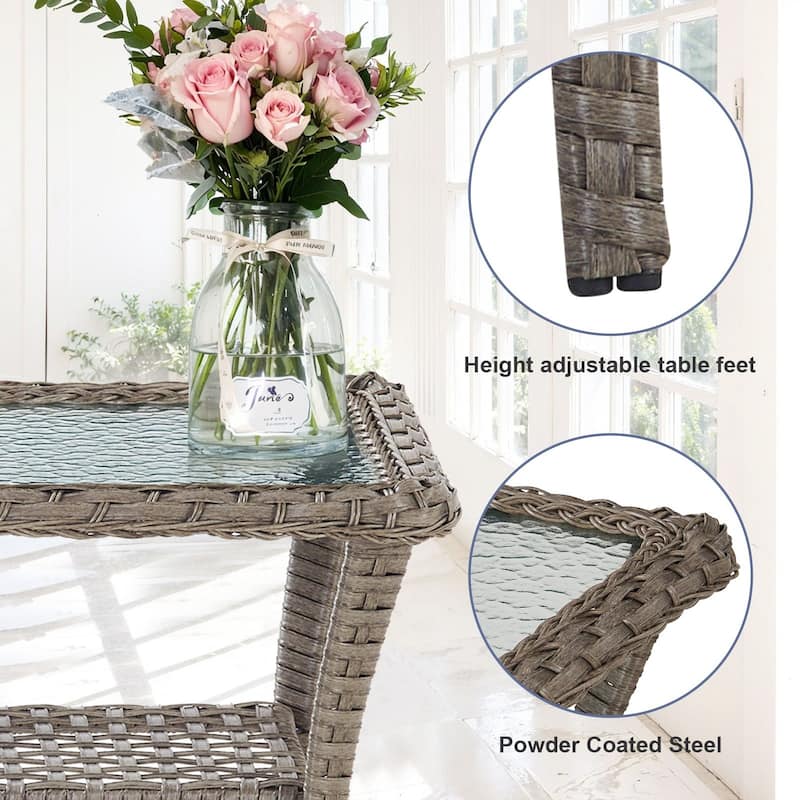 Gymojoy Outdoor Wicker Patio Furniture Chair Set Weather-Resistant