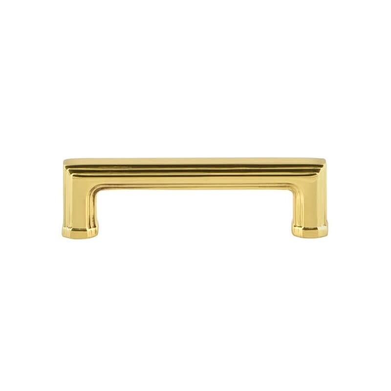 Grandeur CARR-BRASS-PULL-3 Carre 3" Center to Center Solid Metal - Polished Brass