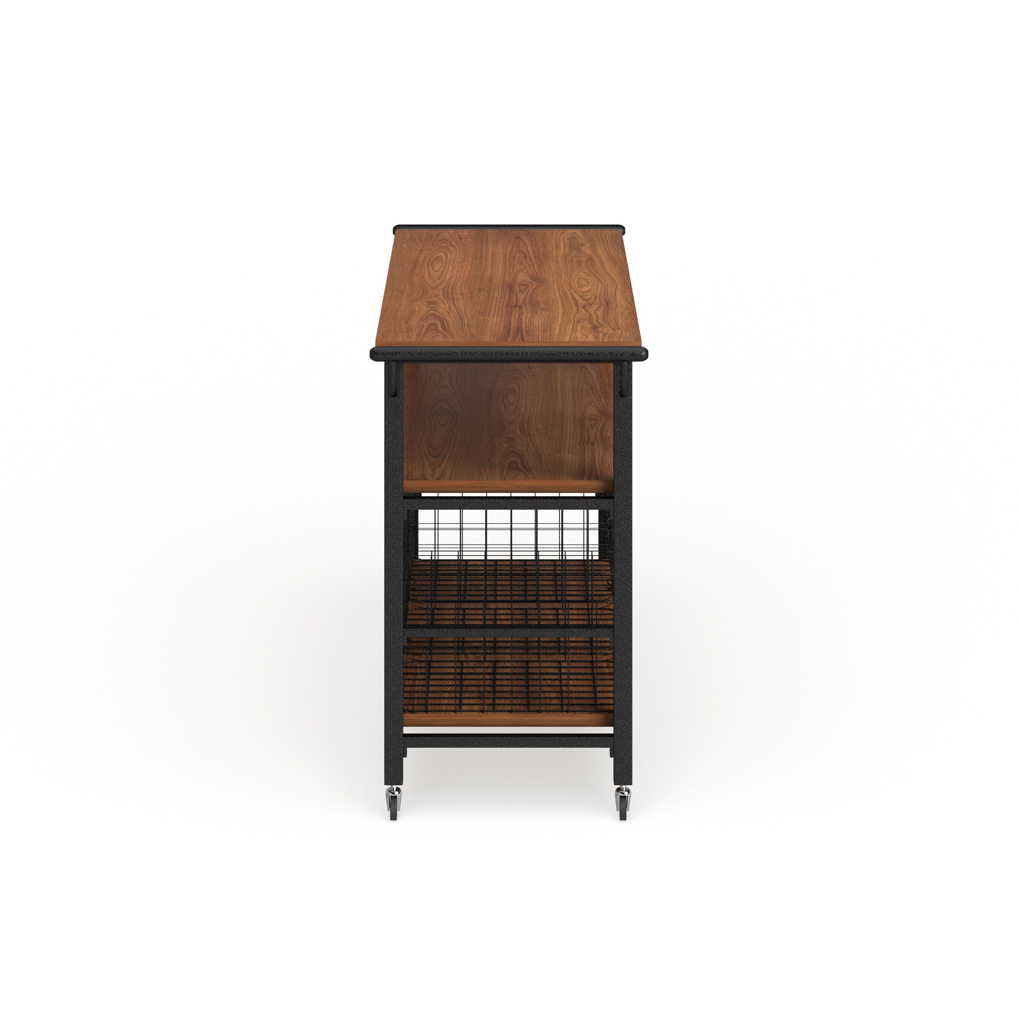 Shop Carbon Loft Leslie Metal Frame Rustic Kitchen Cart With Wood