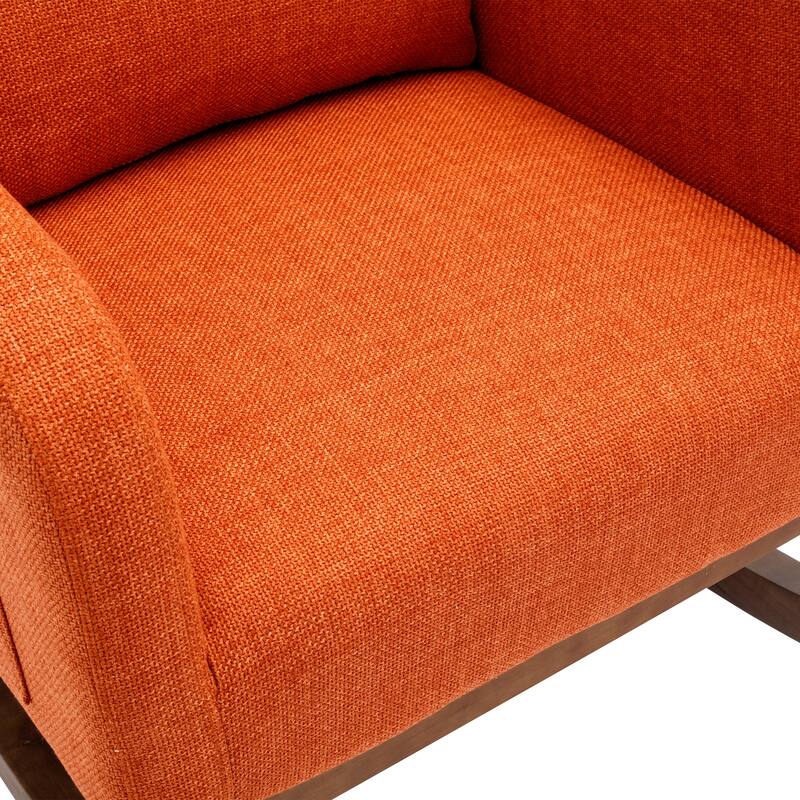 27" Upholstered Rocking Chair with Side Pocket