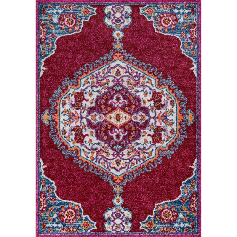 Momeni Haley Machine Made Polypropylene Area Rug - 9' 3" x 12' 6" - Pink