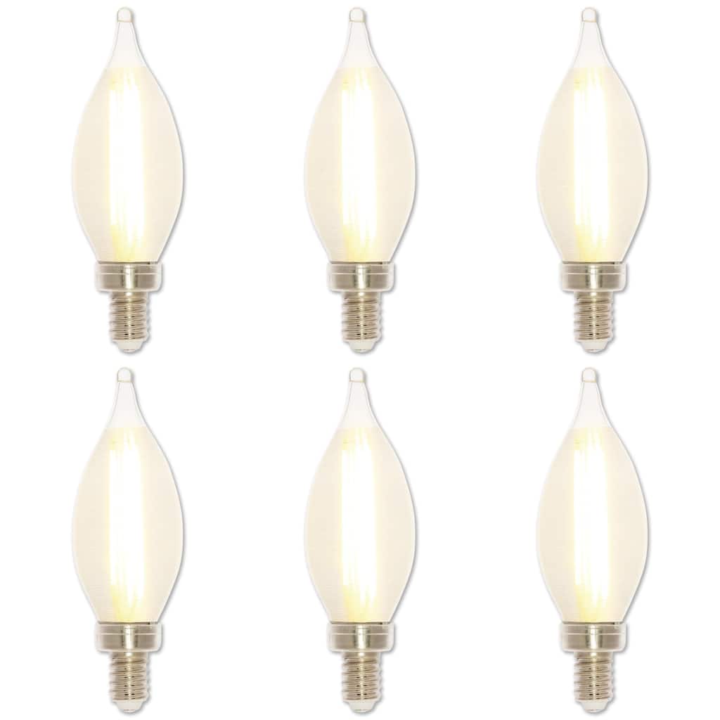 Westinghouse Lighting 4.5-Watt (60-Watt Equivalent) Clear Spun-Satin Glowescent C11 Dimmable LED Light Bulb - 6-Pack