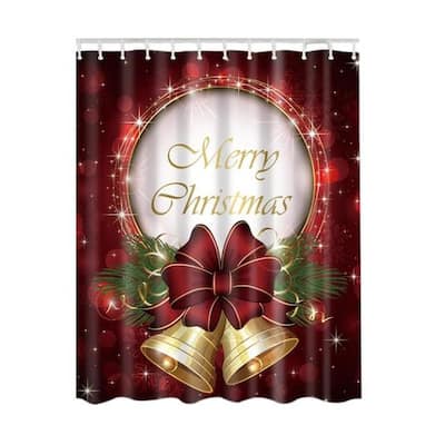 Bathroom Shower Curtains Funny Merry Christmas Waterproof Polyester