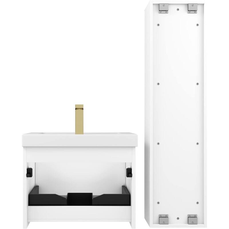 Blossom Positano 24" Floating Vanity with Sink & Side Cabinet