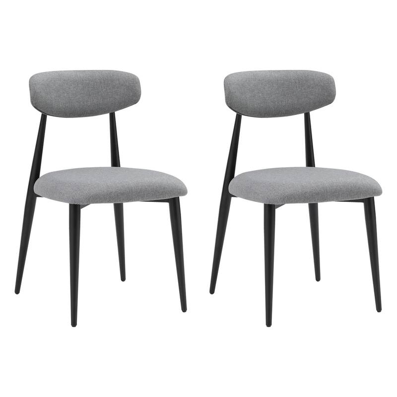 Curved Backrest Metal Frame Dining Chairs