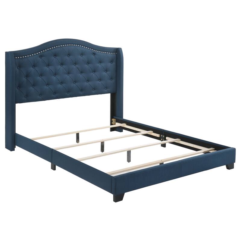 Sonoma Transitional Fabric Upholstered Wingback Bed