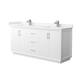 Option White / Carrara Cultured Marble Top / Brushed