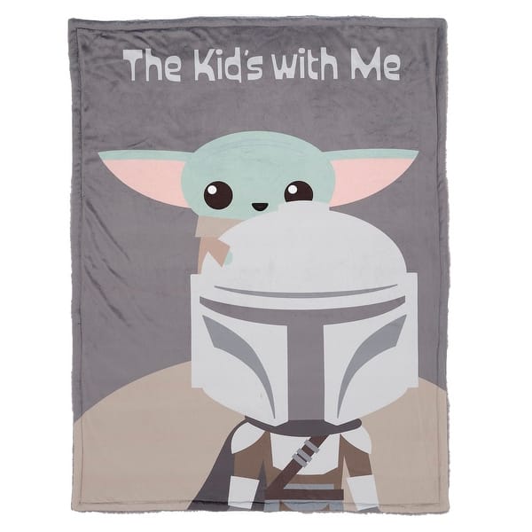 slide 2 of 6, Lambs & Ivy Star Wars The Kids with Me Grogu/The Child/Baby Yoda Baby Blanket
