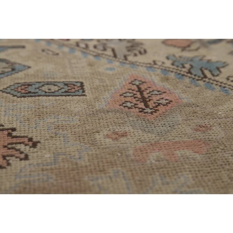 Geometric Tabriz Persian Area Rug Oriental Hand-Knotted Wool Carpet - 8'0"x 10'6"