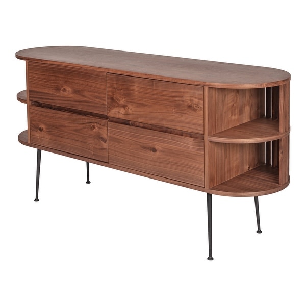 Aurelle Home Mid-Century Modern Solid Walnut Sideboard. Opens flyout.