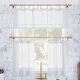 preview thumbnail 5 of 13, Archaeo Slub Textured Linen Blend Cafe Curtain Pair
