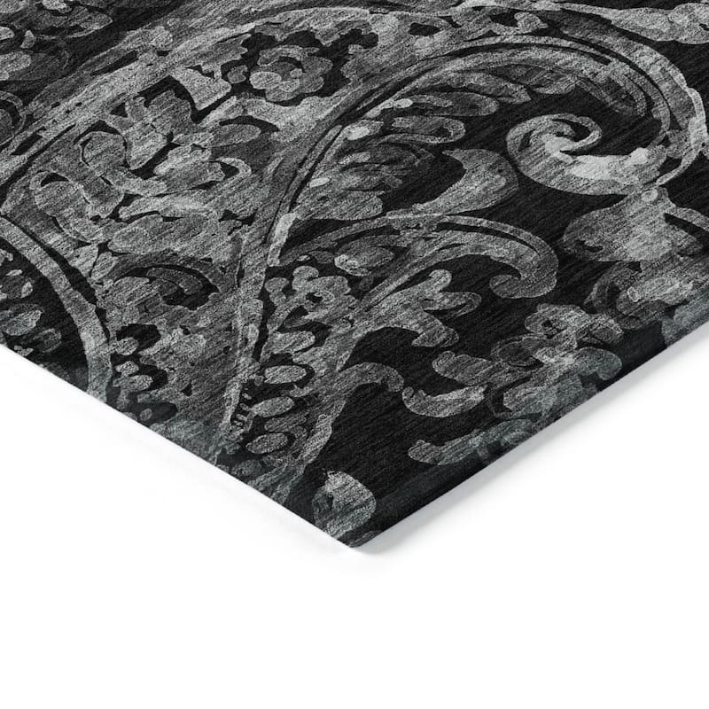 HomeRoots Paisley Transitional Rectangle Outdoor Rug