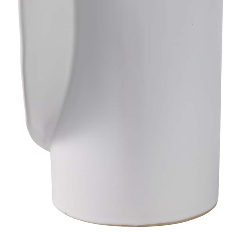 Ceramic Stoneware Vase Sculptural Curved Silhouette Modern Design