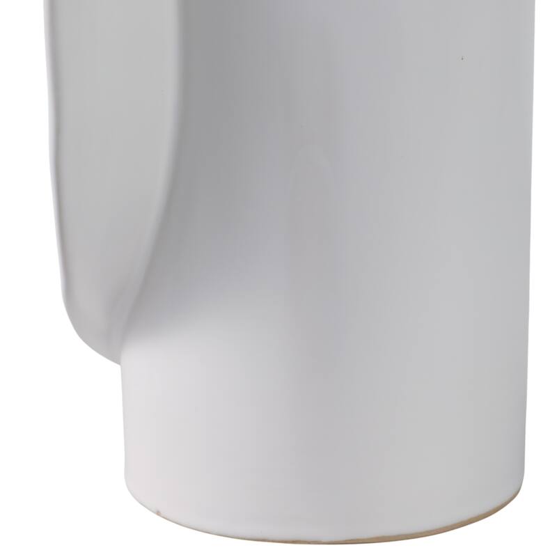 Modern Table Vase with Sculptural Curved Wrap Design