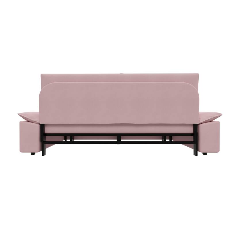 70.1" Queen Sofa Bed, 3-in-1 Convertible Sleeper Sofa with 2 Pillows