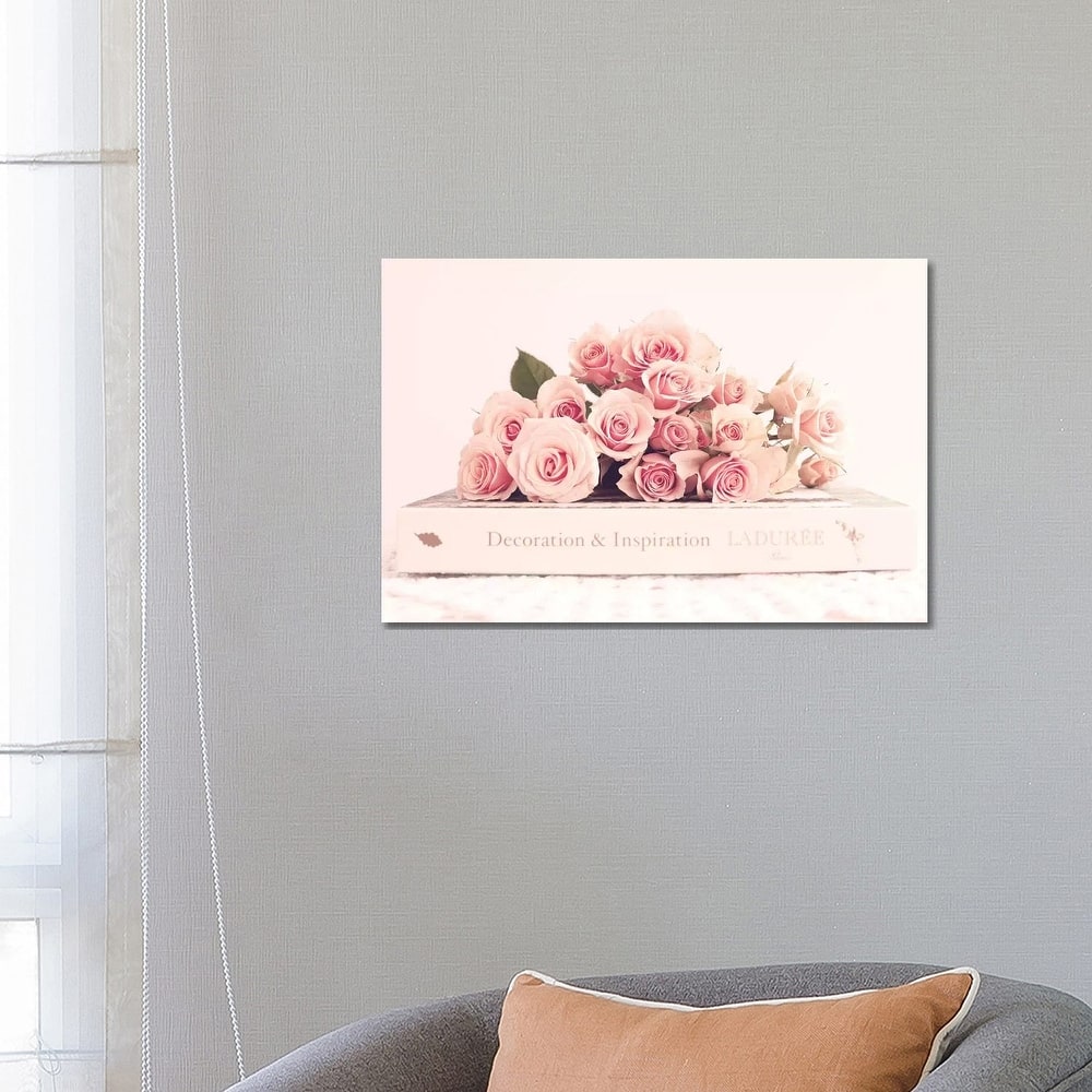 iCanvas "Peonies And Book" by Caroline Mint Canvas Print