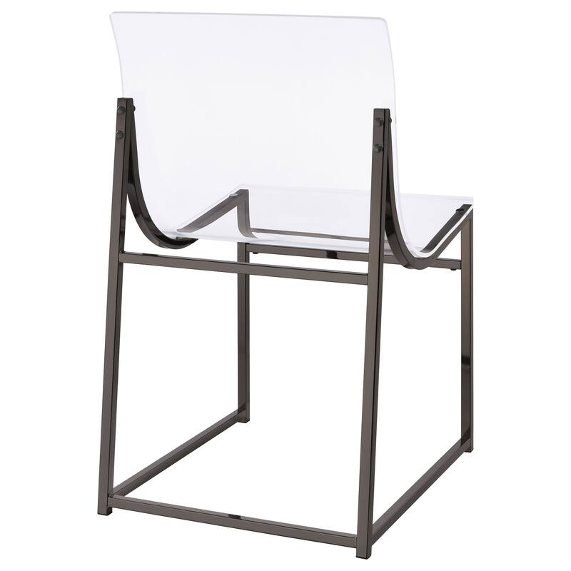Adino Acrylic Dining Side Chair Clear with Sled Base (Set of 2)