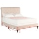 preview thumbnail 8 of 7, SAFAVIEH Hathaway Light Beige Linen Upholstered Tufted Rolled Back Bed (Full)