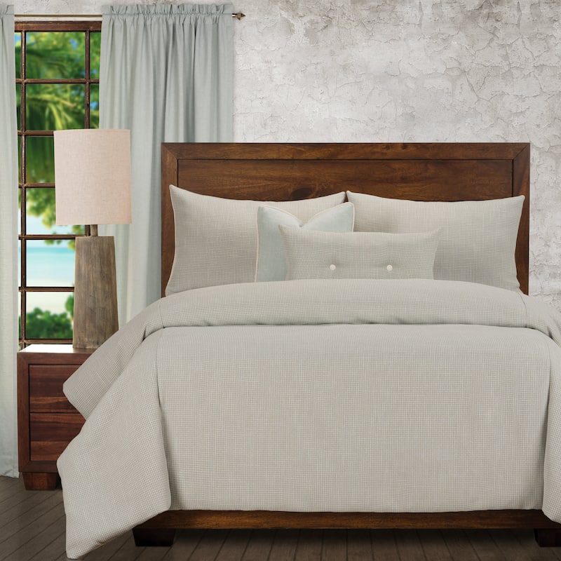 Crisscross Sea Luxury Tweed Duvet Cover and Insert Set - Queen