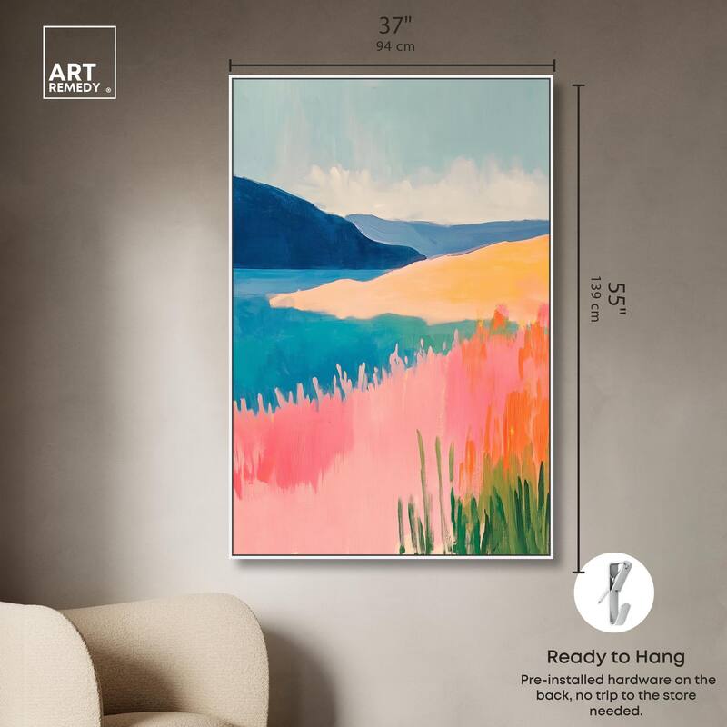 Meadow Meets the Sea Canvas by Art Remedy