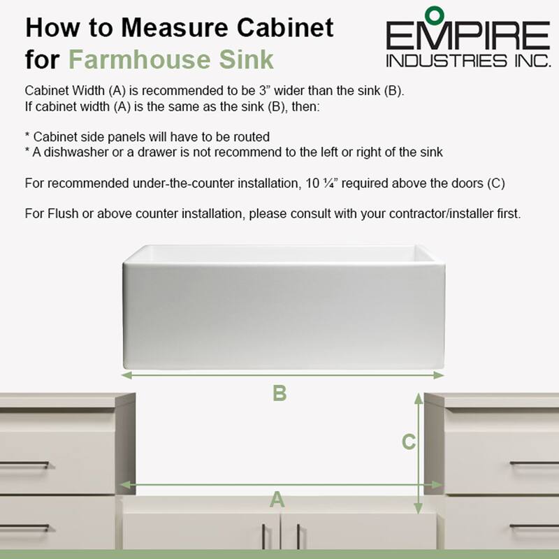 Olde London Fireclay 24" Reversible Farmhouse Kitchen Sink Set