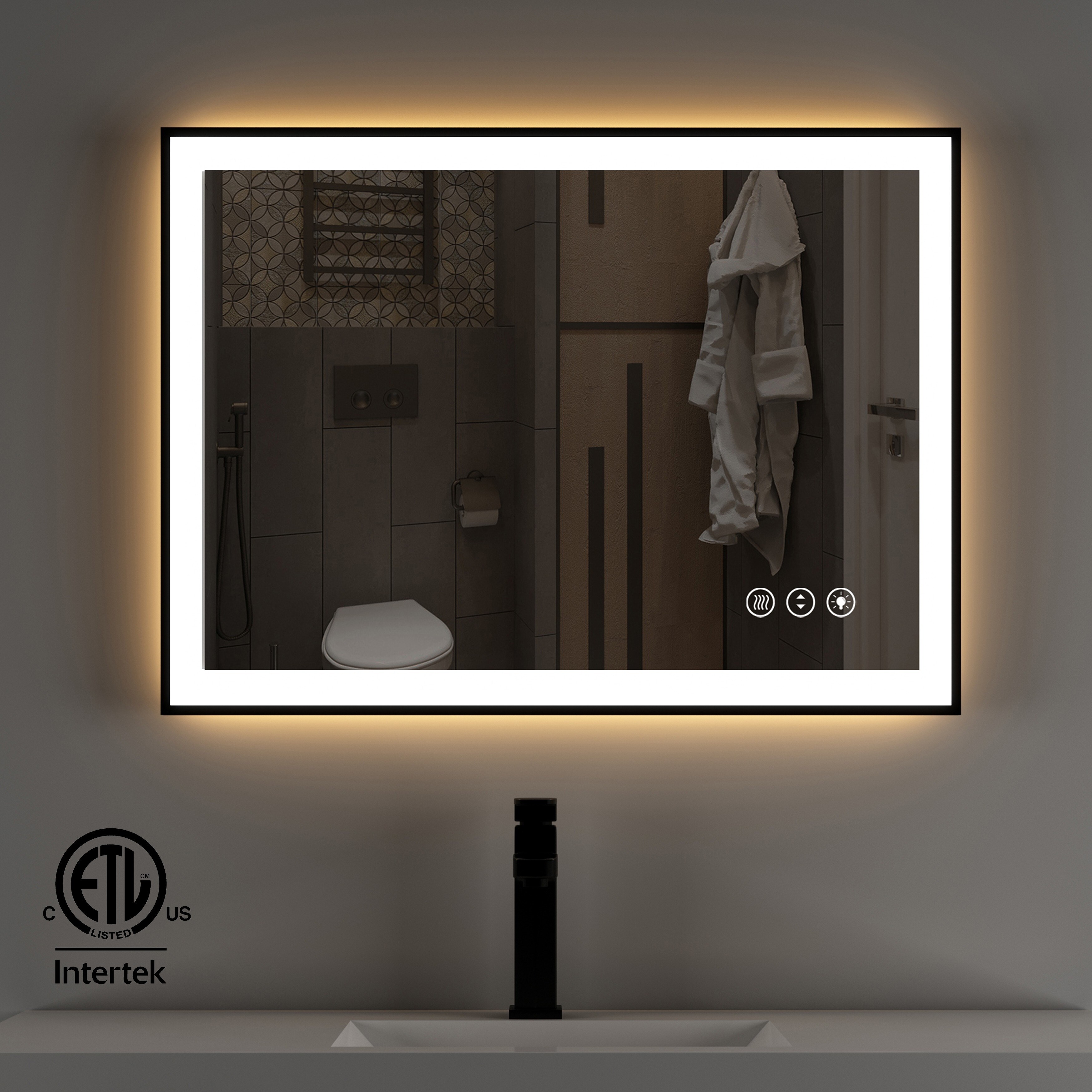 TOOLKISS Anti-fog Frameless Vanity Mirror with Backlit and Front Light -  Bed Bath & Beyond - 36176331