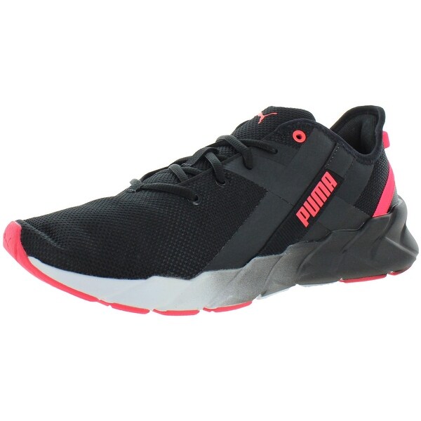 puma black and pink shoes