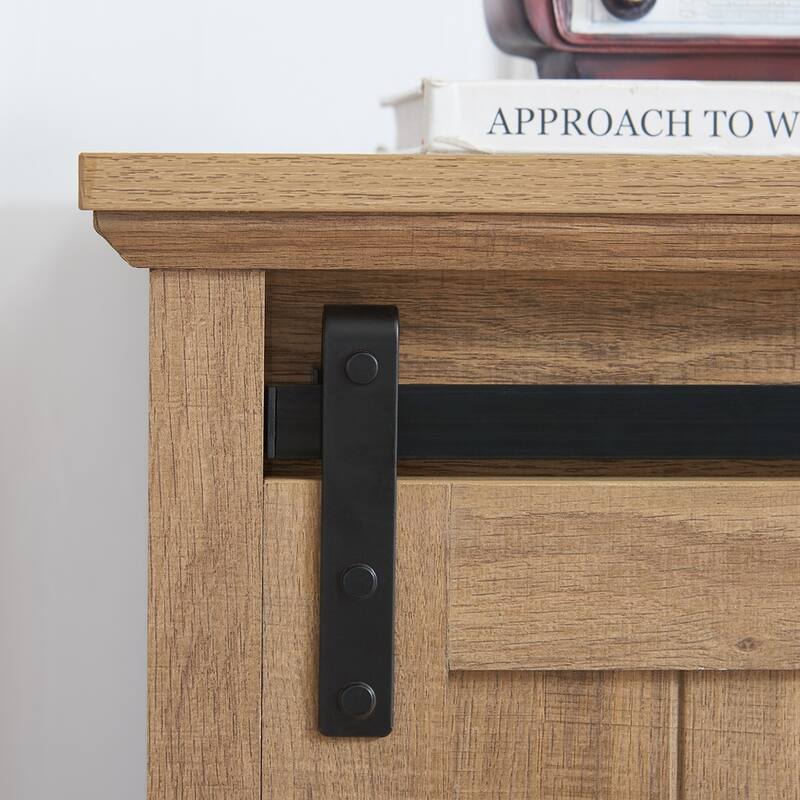 Storage Organizer Dresser with Sliding Barn Door