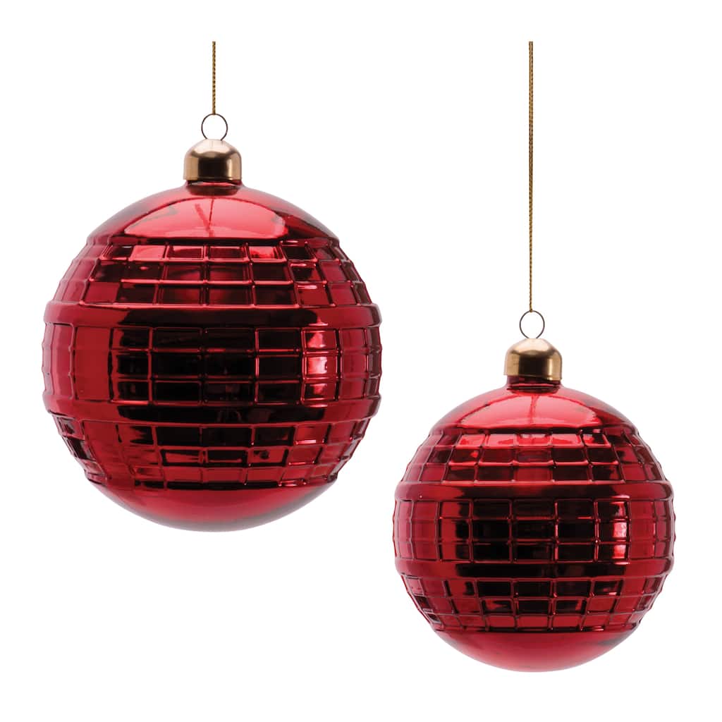 Glass Ball Ornament Set of 4 - 4" & 5"