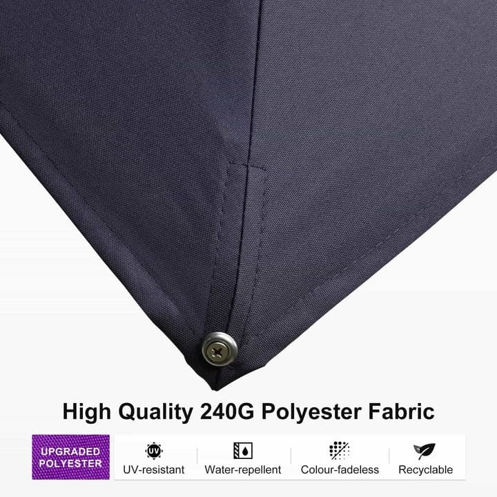 PURPLE LEAF 12ft Wood Grain Premium Patio Cantilever Umbrella