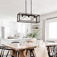 preview thumbnail 5 of 48, Acroma 3 - Light Linear Modern Farmhouse Rectangle Chandelier - N/A