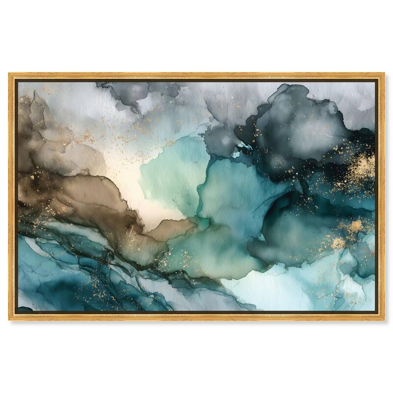 Veiled Inlet Canvas by Art Remedy - Gold - 30" x 20"