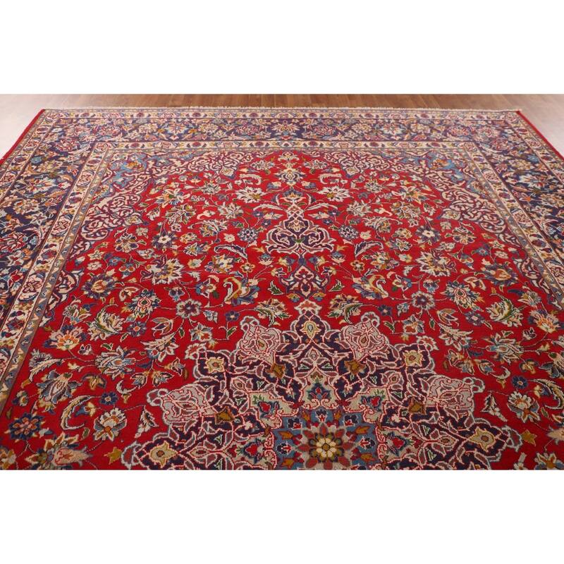 Traditional Najafabad Persian Vintage Rug Handmade Wool Carpet - 9'10"x 13'5"