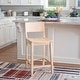 preview thumbnail 6 of 36, Linon Dahlia Wood 24-Inch Armless Counter Stool (Set of 2)